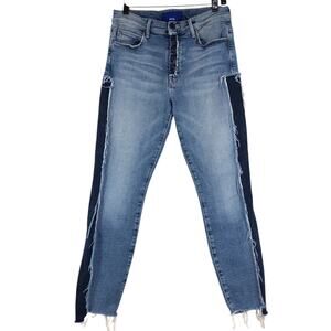 Mother Jeans Womens Size 29 The Cut And Sew Stunner Ankle Fray Pants Stretch